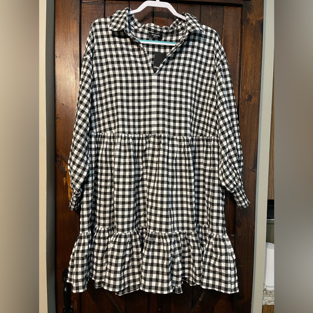 Simply Be gingham dress size 18